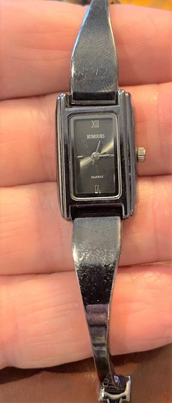 Women's Rumours Watch, Gun Metal Tone Bracelet Band